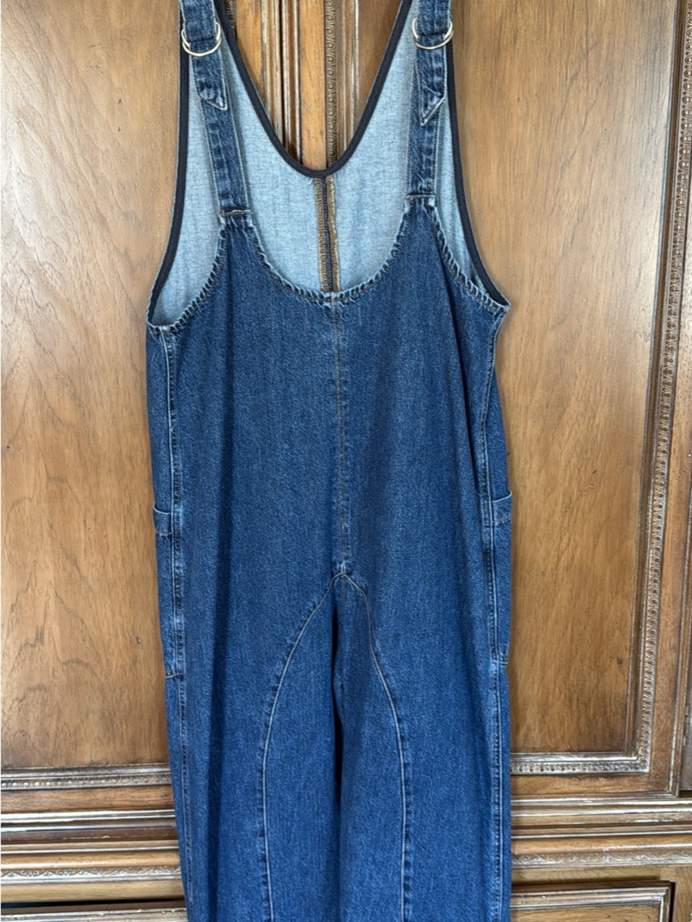 We The Free Dark Denim Utility Jumper Romper - Picture 2 of 2
